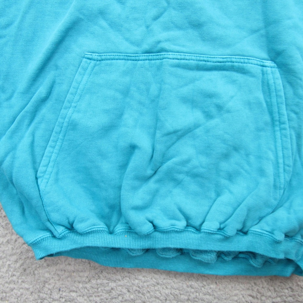 Ritz Womans Teal Blue Cotton Blend Pullover Hoodie Sweatshirt Medium - Picture 2 of 7